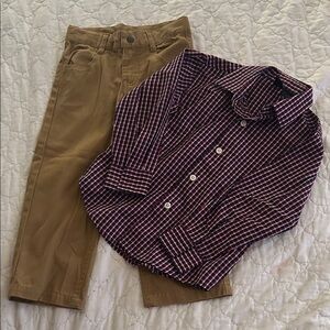 Nautica Burgundy and Khaki Kids Set. 2 piece only!